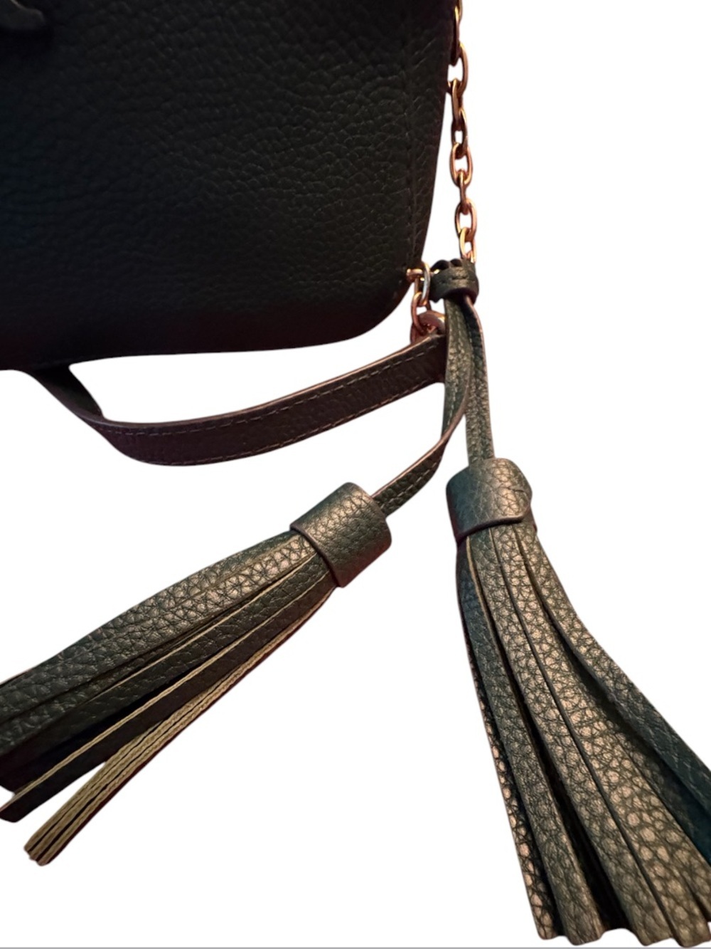 Tory Burch McGraw Camera Bag in Dark Green Pebbled Leather - Picture 3 of 9